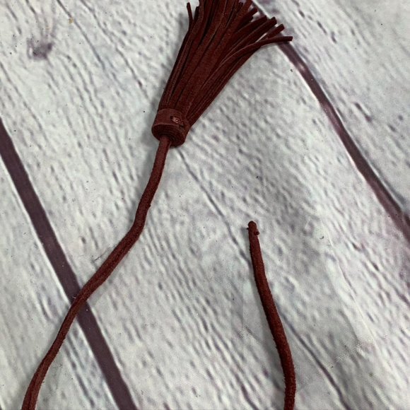 Loeffler Randall Wine Burgundy Tassle Ankle Strap - Picture 8 of 8